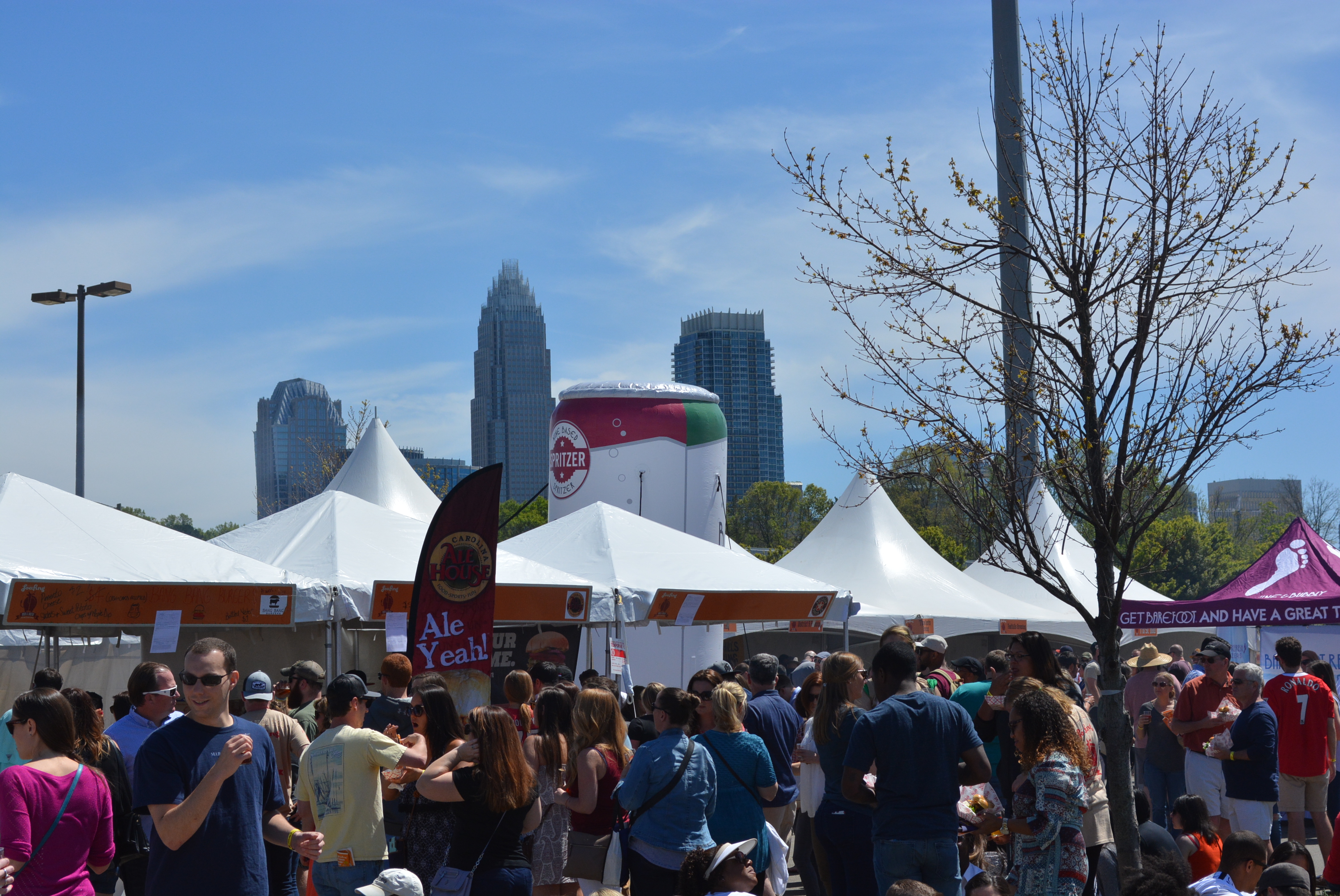 Skyline over tents