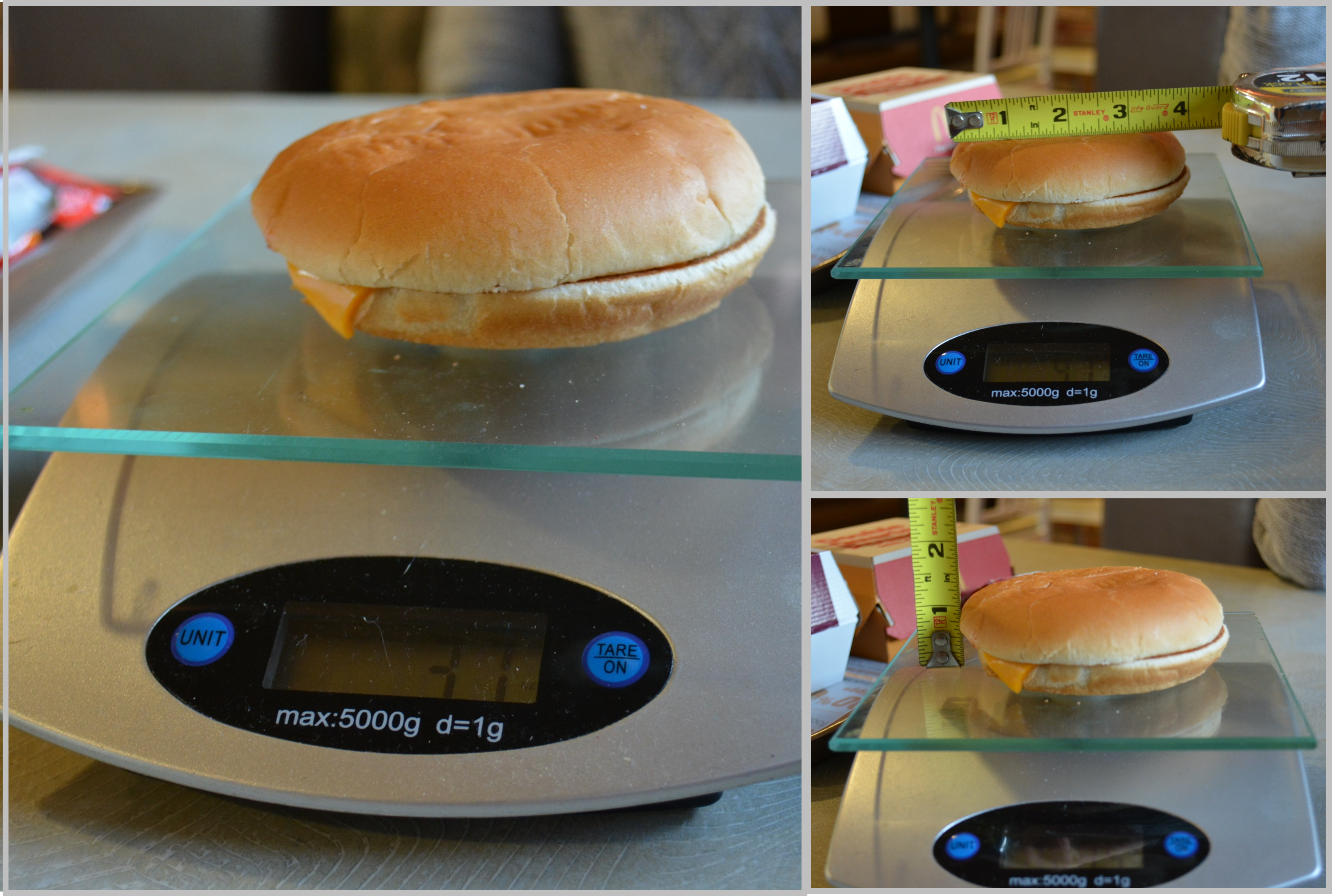McD Cheeseburger Stats